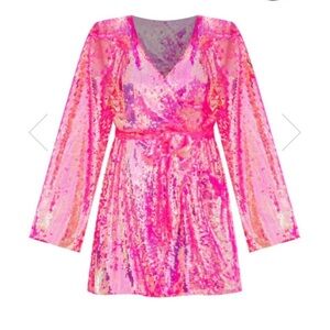 Sequin wrap dress! Bought it and never worn came from pink Lilly the boutique.